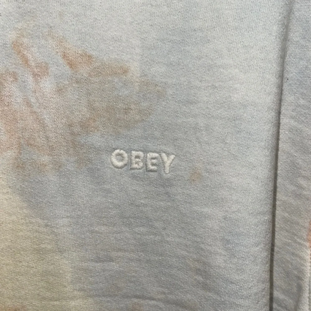 Obey Men's Tie-Dye Pastel Hoodie in Cream, Pink, Yellow